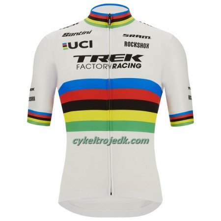 Cykeltrøje 2022 Trek Factory Racing XC Verdens Mesterskab Flerfarvet Hvid